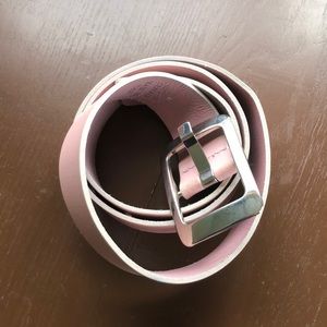 EXPRESS Pink Genuine Leather Belt Sz. MEDIUM Made in ITALY